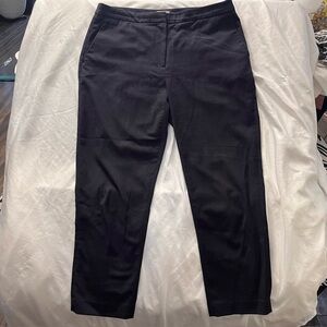 H&M Black Micro Dot Ankle Dress Pants Side Zip | Size 12